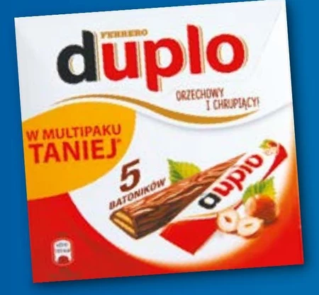 Duplo Wafel z orzechowym nadzieniem pokryty mleczną czekoladą 91 g (5 sztuk)