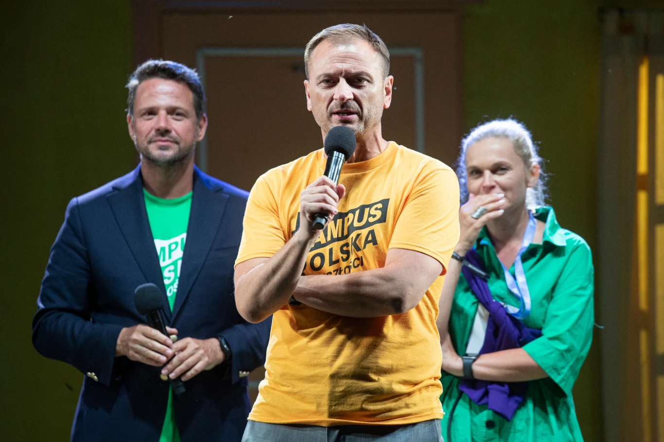 Rafał Trzaskowski, Sławomir Nitras i Barbara Nowacka na Campusie Polska Przyszłości