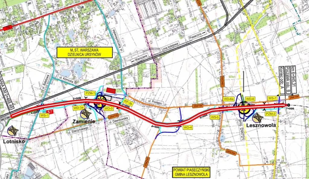 Trasa S7 od węzła Warszawa-Lotnisko do węzła Lesznowola