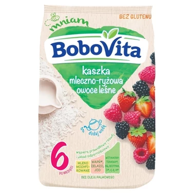 BoboVita Kaszka mleczno-ryżowa owoce leśne po 6 miesiącu 230 g - 2