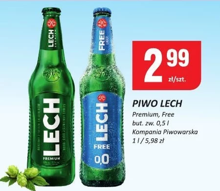Lech Free Piwo bezalkoholowe chmiele cytrusowe 500 ml