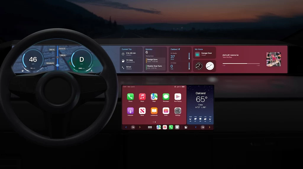 Nowy Apple CarPlay wyświetla się na wszystkich ekranach