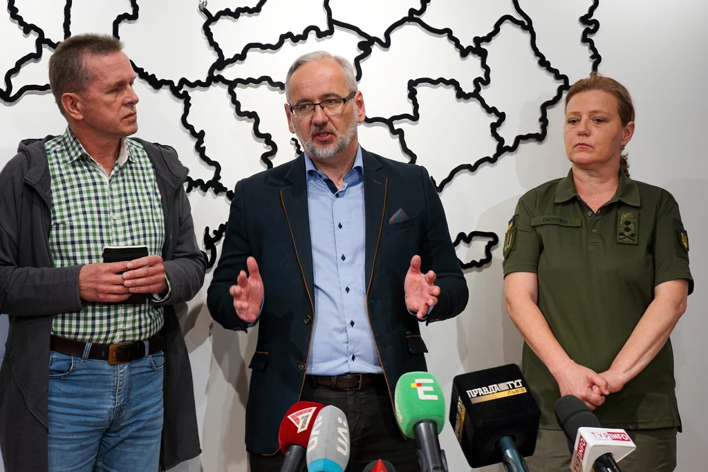 Minister zdrowia RP Adam Niedzielski podczas spotkania z ministrem zdrowia Ukrainy Wiktorem Laszko we Lwowie Minister zdrowia RP Adam Niedzielski podczas spotkania z ministrem zdrowia Ukrainy Wiktorem Laszko we Lwowie