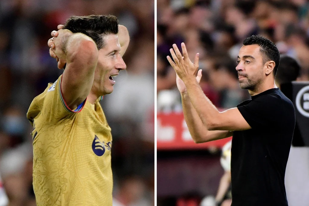 Robert Lewandowski i Xavi Robert Lewandowski i Xavi