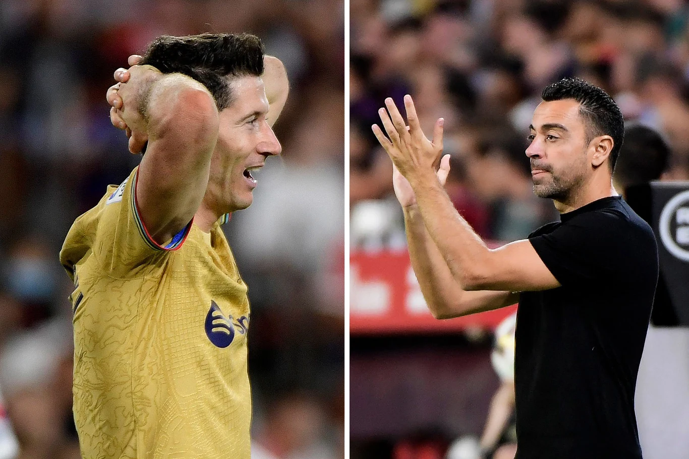 Robert Lewandowski i Xavi Hernandez - ważny duet dla FC Barcelona Robert Lewandowski i Xavi Hernandez - ważny duet dla FC Barcelona