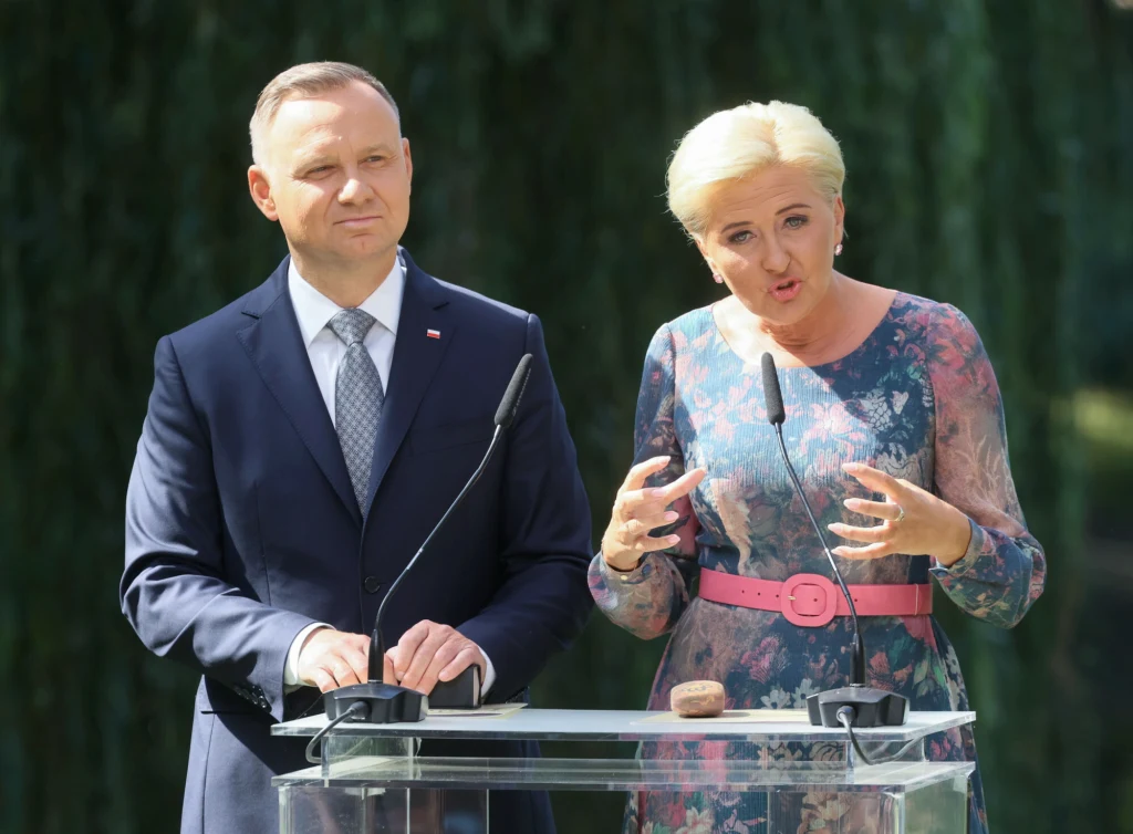 Agata Duda i Andrzej Duda na Narodowym Czytaniu 2022 Agata Duda i Andrzej Duda na Narodowym Czytaniu 2022