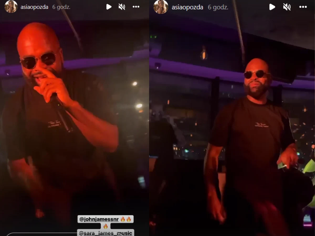 Joanna Opozda na koncercie Johna Egwu-James. To tata Sary James! @asiaopozda/