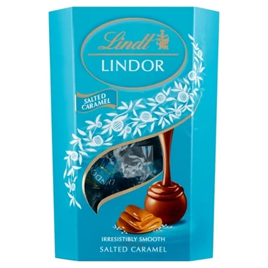 Lindt Lindor Praliny z czekolady mlecznej z nadzieniem karmelowym z kryształkami soli 200 g - 1