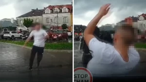 Mężczyzna został nagrany przez jednego z kierowców w trakcie jazdy