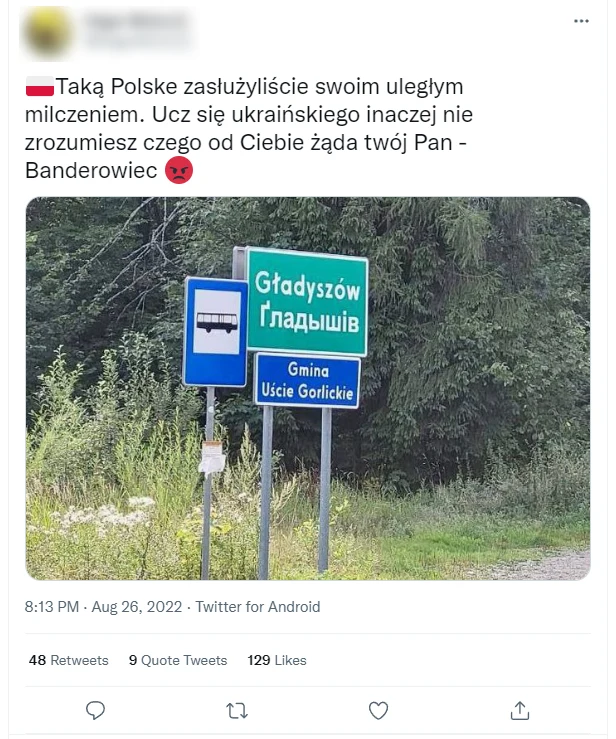 Wprowadzający w błąd wpis z sierpnia tego roku / Twitter.com Wprowadzający w błąd wpis z sierpnia tego roku / Twitter.com