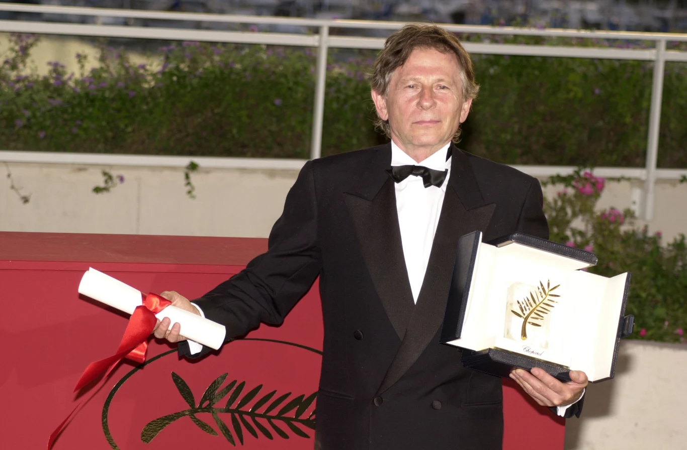 Roman Polański ze Złotą Palmą za "Pianistę"