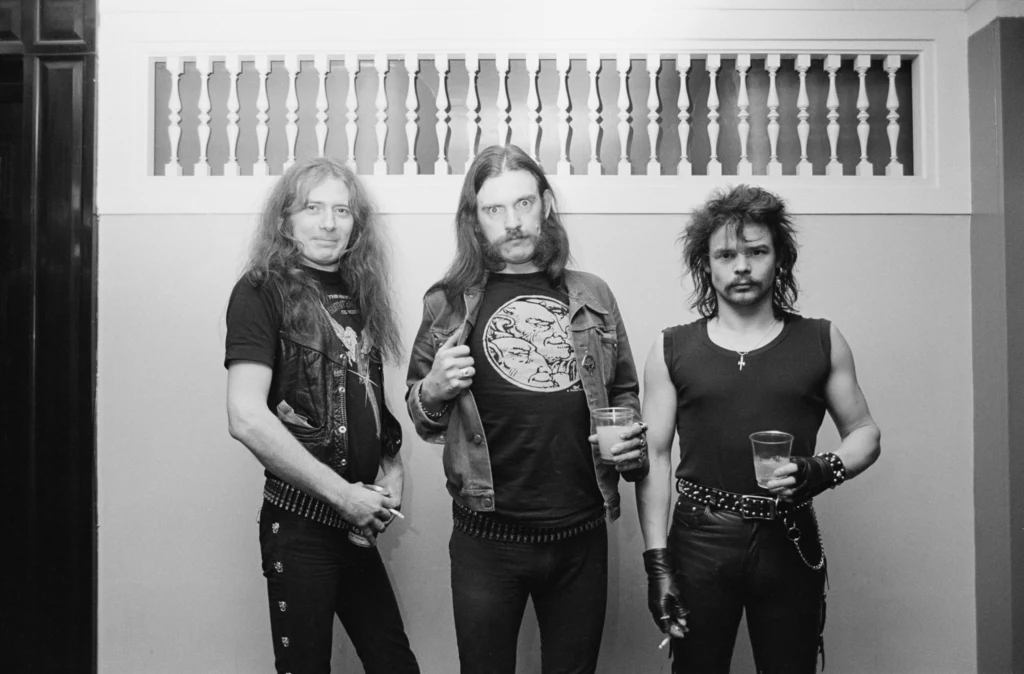 Motörhead w 1982 r. - od lewej: Fast Eddie Clarke, Lemmy Kilmister, Phil "Philthy Animal" Taylor