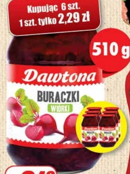 Dawtona Buraczki wiórki 510 g