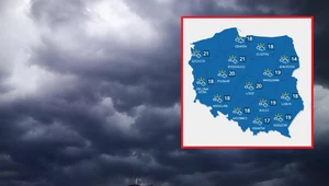 Na północy i wschodzie kraju spodziewane są opady deszczu i porywisty wiatr