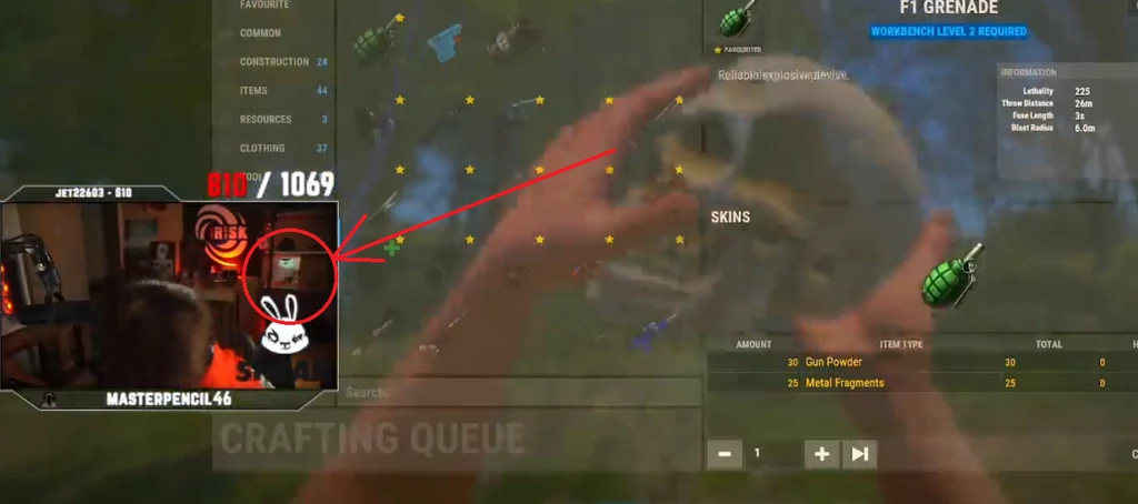 Fragment transmisji prowadzonej w serwisie Twitch @iRiskpvp
