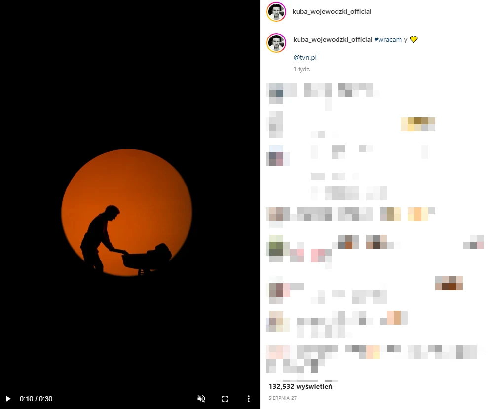Kuba Wojewódzki instagram