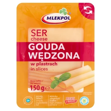 Mlekpol Ser gouda wędzona w plastrach 150 g - 0