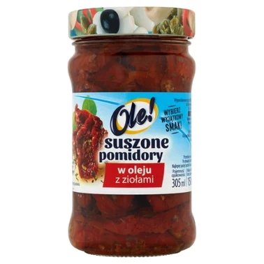 Ole! Suszone pomidory w oleju z ziołami 270 g - 0