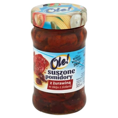 Ole! Suszone pomidory z żurawiną w oleju z ziołami 270 g - 0