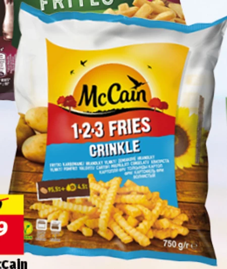 McCain 1.2.3 Fries Crinkle Frytki karbowane 750 g