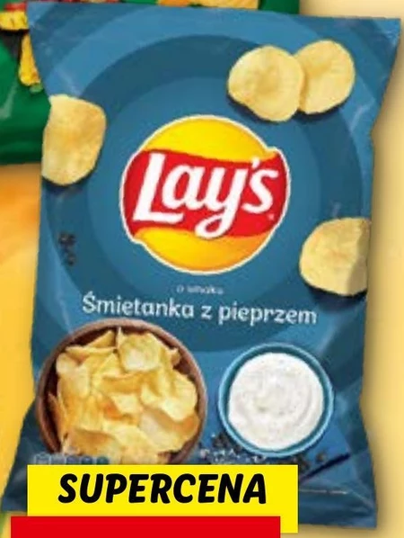  Lay's Chipsy ziemniaczane o smaku śmietanka z pieprzem 215 g