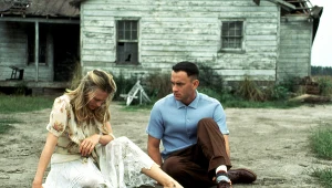 Robin Wright i Tom Hanks w scenie z filmu "Forrest Gump"