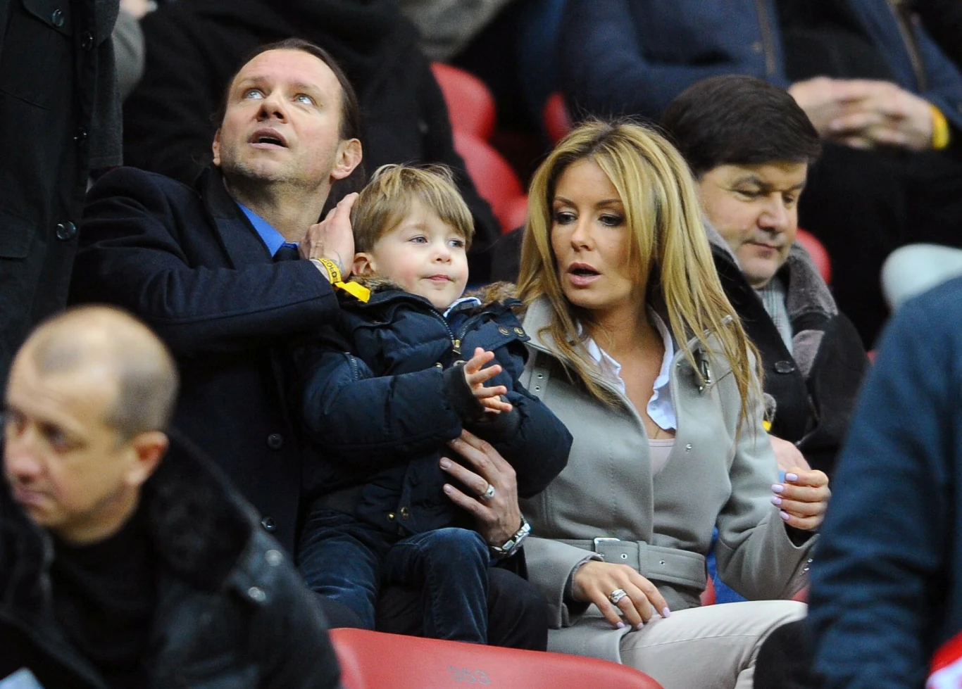 Małgorzata Rozenek i Radosław Majdan podczas meczu Polska-Szkocja w 2013 roku 