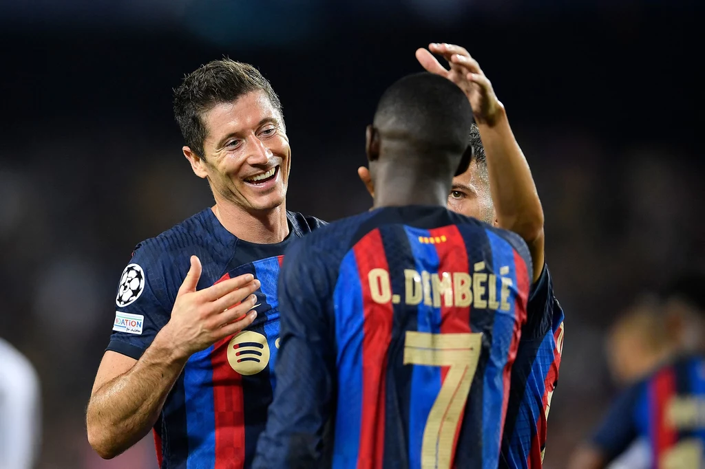 Robert Lewandowski i Ousmane Dembele Robert Lewandowski i Ousmane Dembele