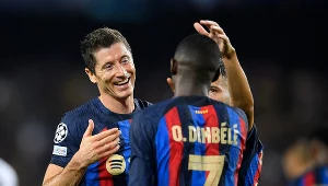 Robert Lewandowski i Ousmane Dembele poprowadzili Barcelonę do zwycięstwa nad Viktorią Pilzno 5-1