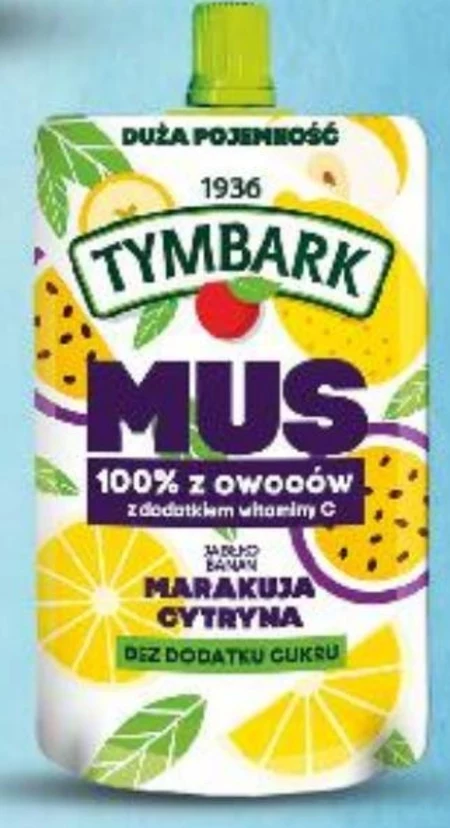 Tymbark Mus jabłko banan marakuja cytryna 200 g