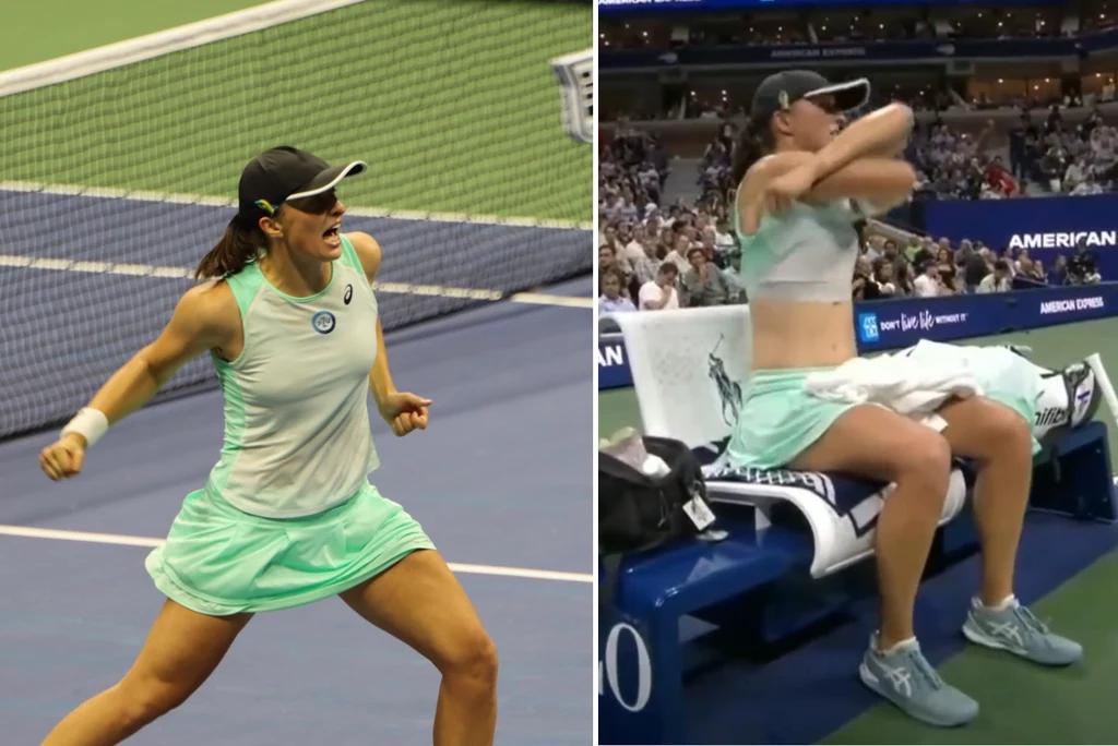 Iga Świątek triumfowała po awansie to finale US Open. Polka nie zraziła się tym, że kamerzysta przyłapał ją na zmianie koszulki Iga Świątek triumfowała po awansie to finale US Open. Polka nie zraziła się tym, że kamerzysta przyłapał ją na zmianie koszulki