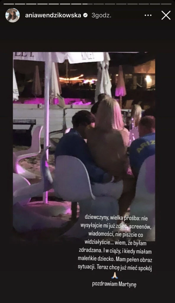 Instastory zamieszczone przez Annę Wendzikowską Instastory zamieszczone przez Annę Wendzikowską