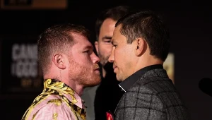 Saul Alvarez (z lewej) i Giennadij Gołowkin