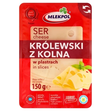 Mlekpol Ser królewski z Kolna w plastrach 150 g - 0