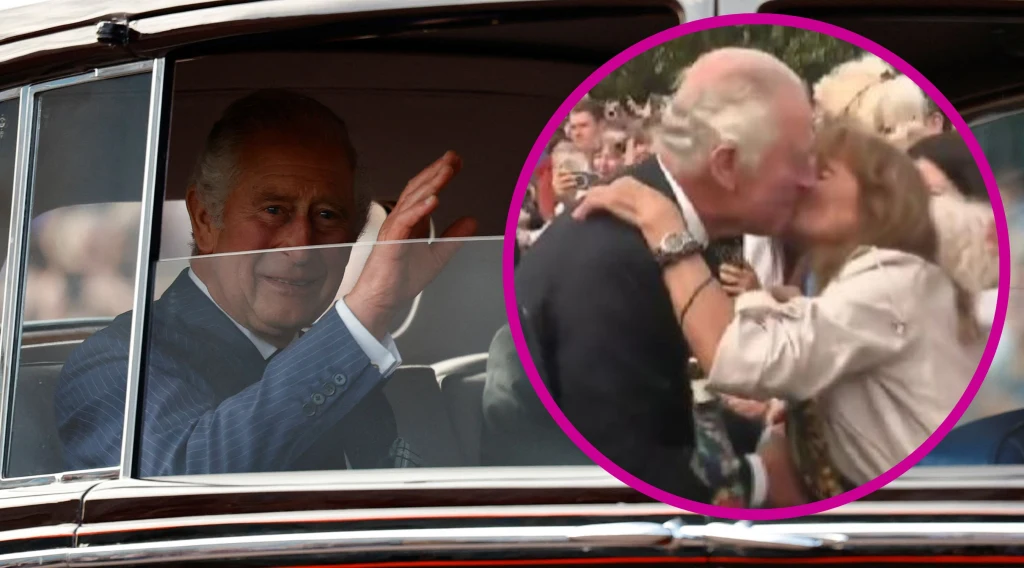 Król Karol III w objęciach tajemniczej Brytyjki