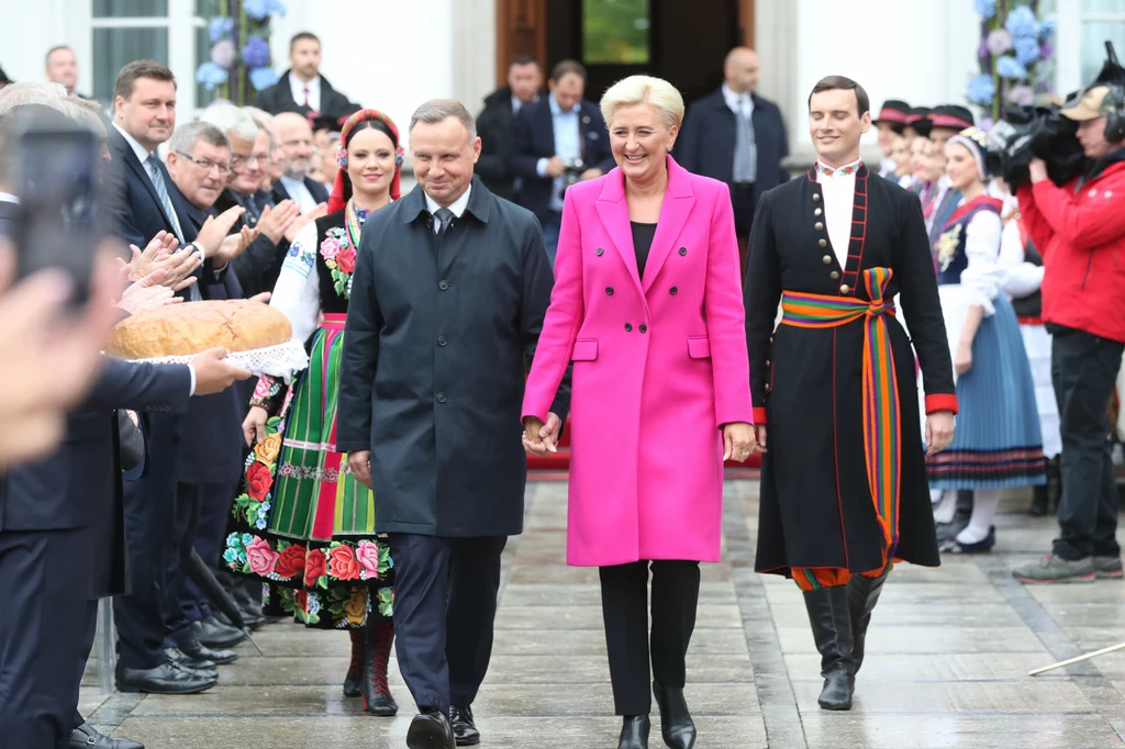 Para prezydencka podczas tegorocznych Dożynek Prezydenckich 