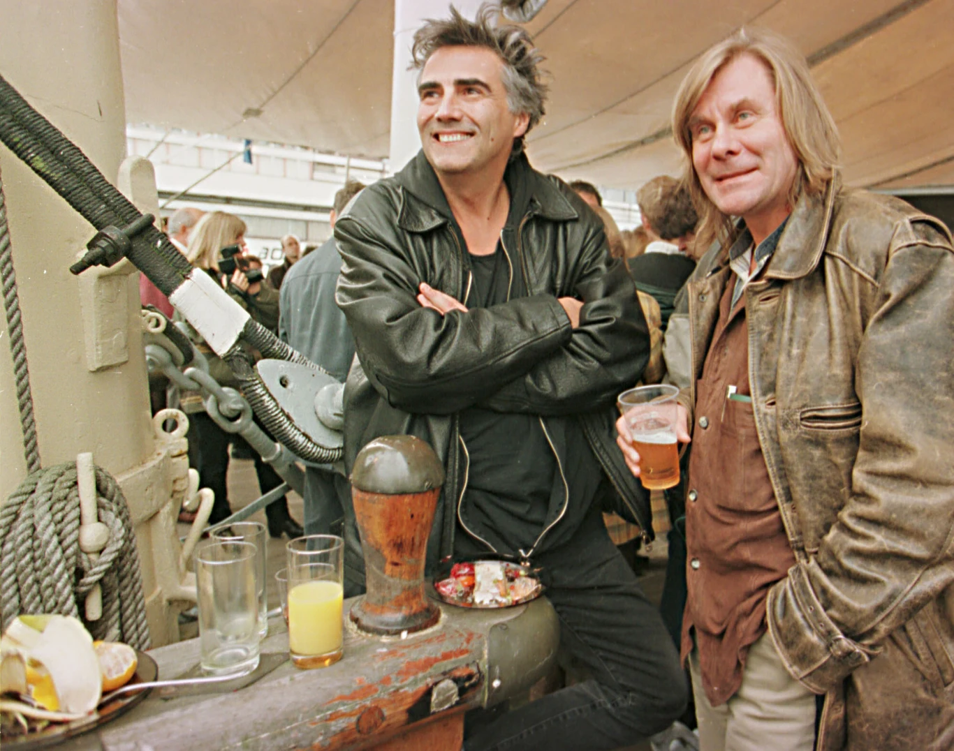 Krzysztof Krauze i Filip Bajon na festiwalu w Gdyni w 1996 roku