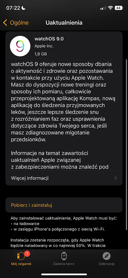 Nowy watchOS 9 jest już dostępny!