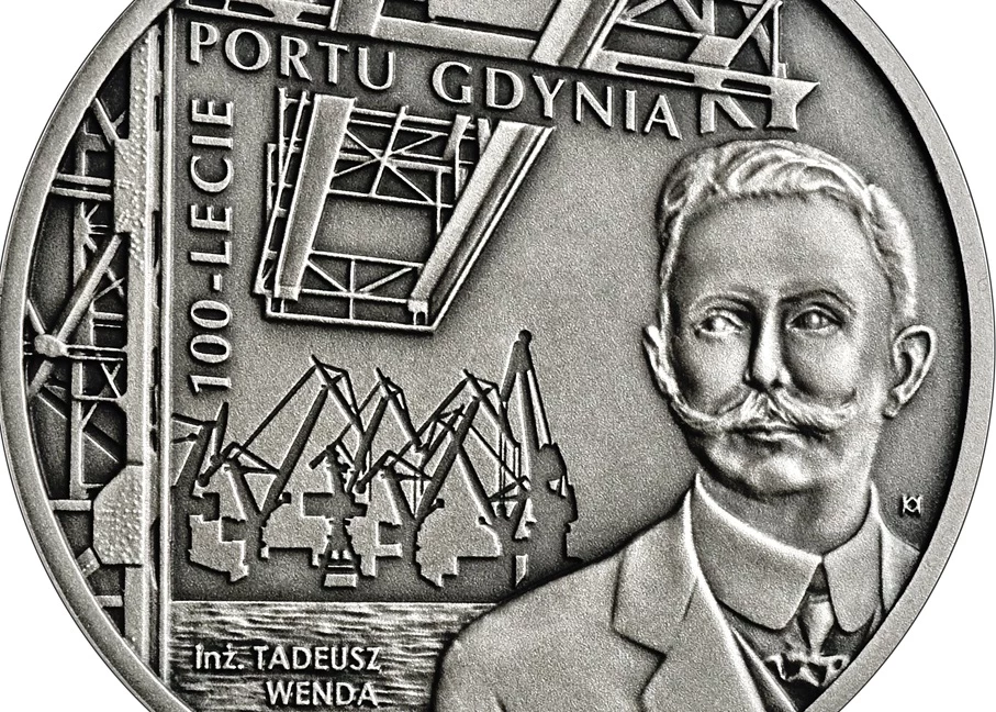 NBP wprowadza do obiegu srebrną monetę kolekcjonerską "100-lecie Portu Gdynia" o nominale 20 zł