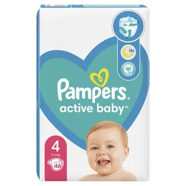 Pampers Active Baby, rozmiar 4, 46 pieluszek, 9kg-14kg - 5