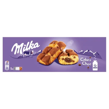 Milka Cake & Choc Ciastka biszkoptowe z kawałkami czekolady mlecznej 175 g (5 x 35 g) - 1