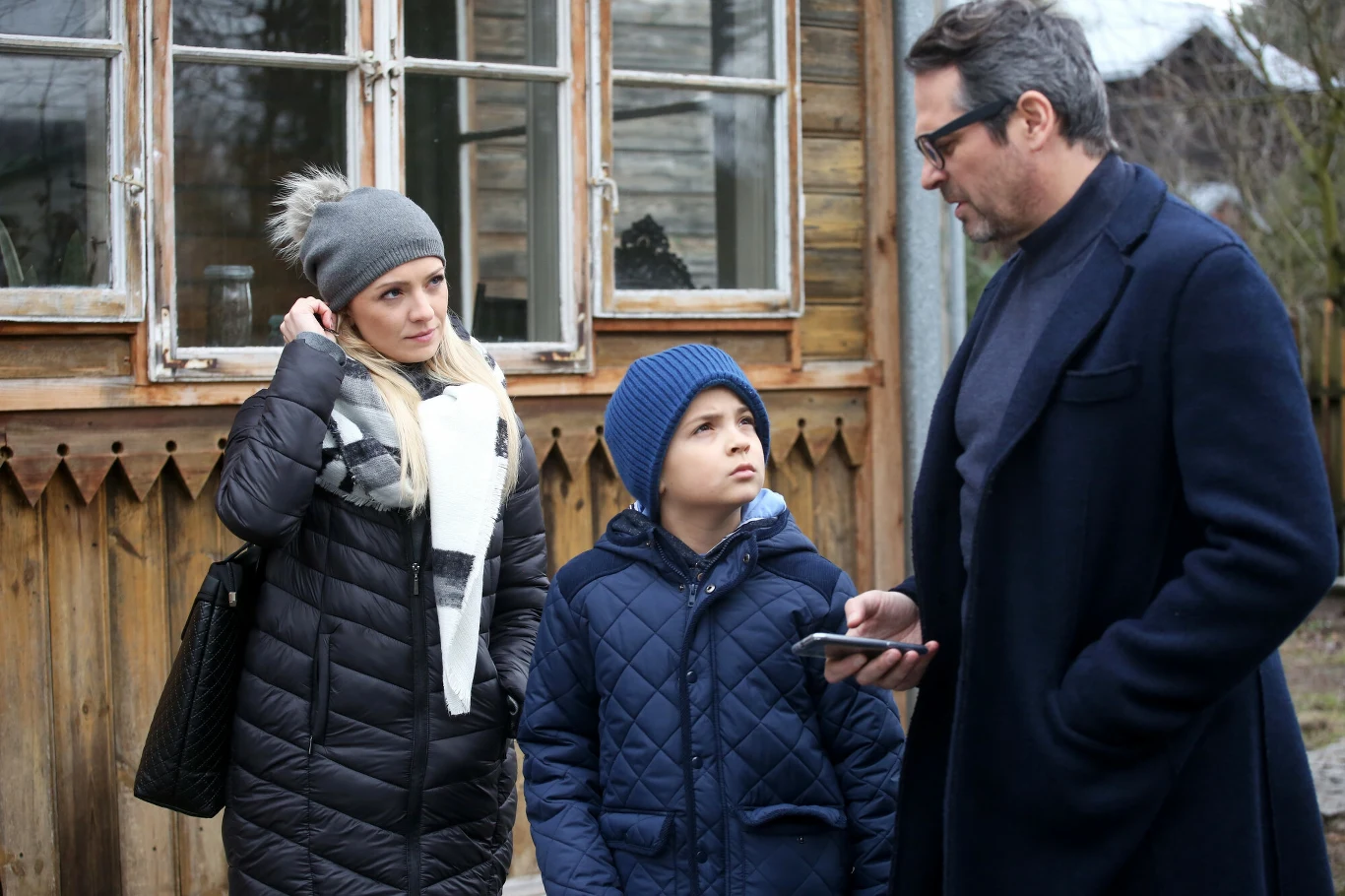 Feliks Matecki, Basia Kurdej-Szatan i Paweł Deląg w "M jak miłość" Feliks Matecki, Basia Kurdej-Szatan i Paweł Deląg w "M jak miłość"