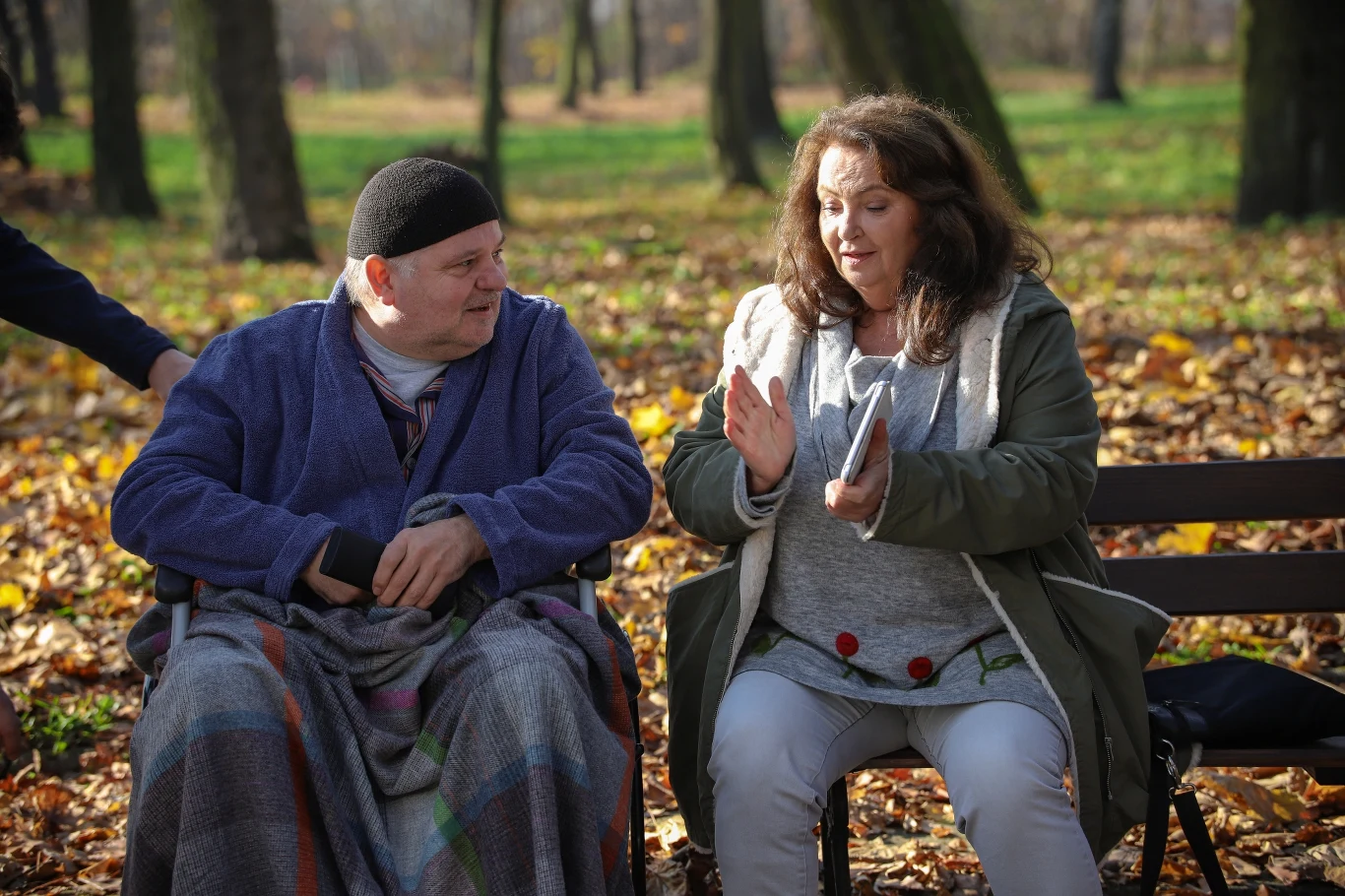Anna Dymna i Krzysztof Globisz - kadr z filmu "Prawdziwe życie aniołów", fot. Alicja Rzepa
