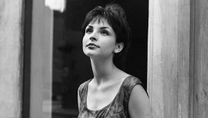 Teresa Tuszyńska na planie filmu "Drugi czlowiek" (1961)