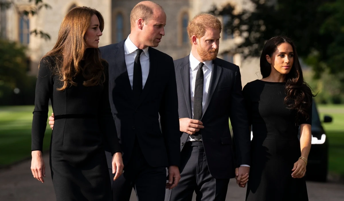 Księżna Kate, księżna William, książę Harry, księżna Meghan