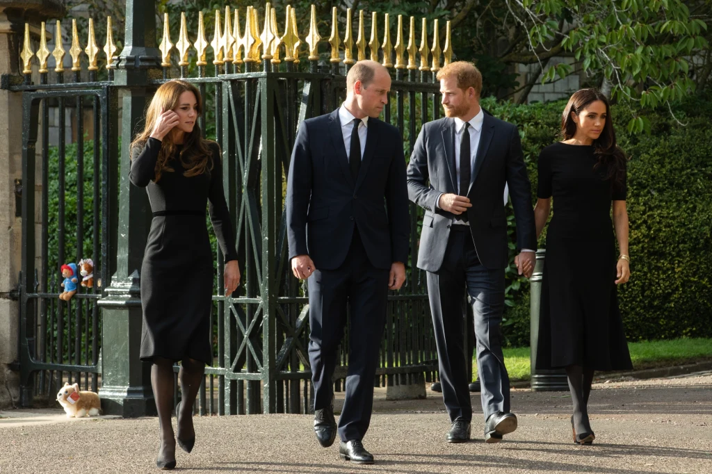 Księżna Kate, książę William, książę Harry, księżna Meghan