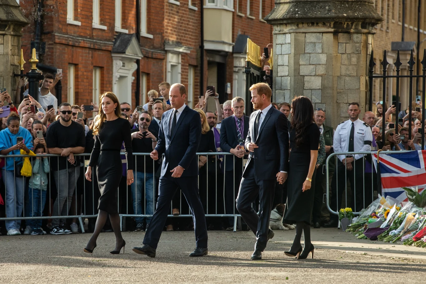 Księżna Kate, książę William, książę Harry, księżna Meghan