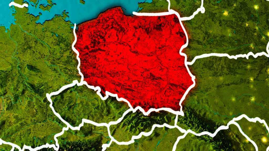 Polska czerwoną plamą na mapie świata