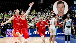 Radość polskich koszykarzy po zwycięstwie nad Słowenią 