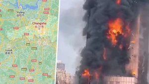 Chiny: Pożar wieżowca w Czengszy